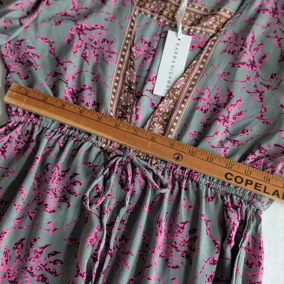 NWT Karma Highway Maxi Boho Long Sleeve Dress Women's Size OS - Picture 5 of 10